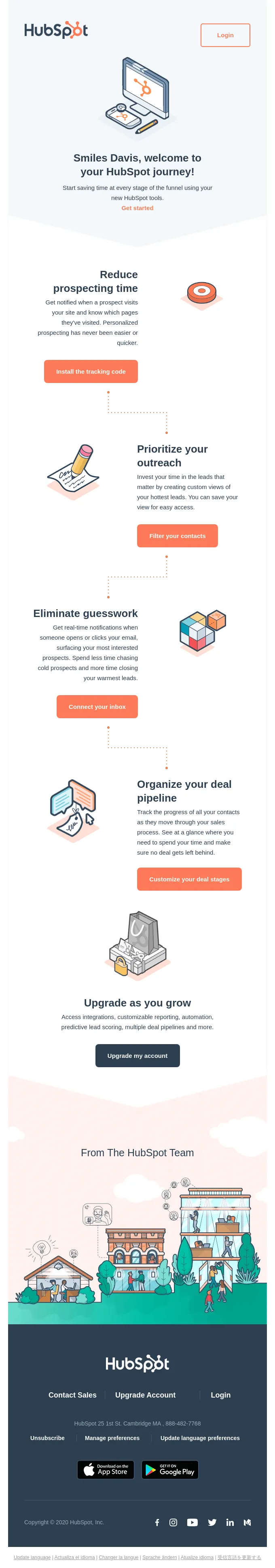 Welcome Email HubSpot